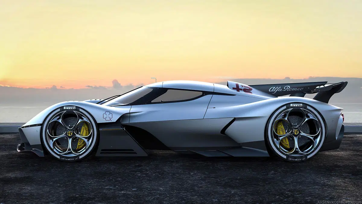 Alfa Romeo 8C-R Tazio: il rendering della hypercar endurance fa sognare (12)