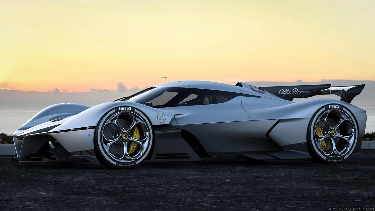 Alfa Romeo 8C-R Tazio: il rendering della hypercar endurance fa sognare (14)