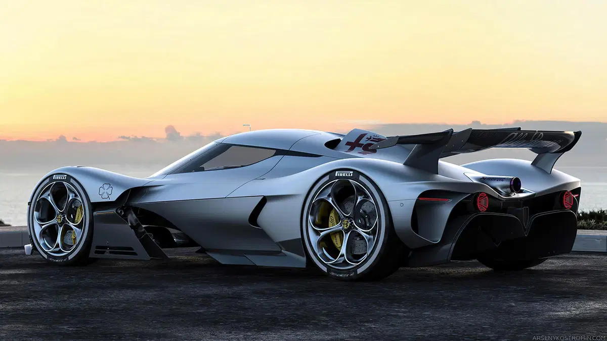 Alfa Romeo 8C-R Tazio: il rendering della hypercar endurance fa sognare (15)