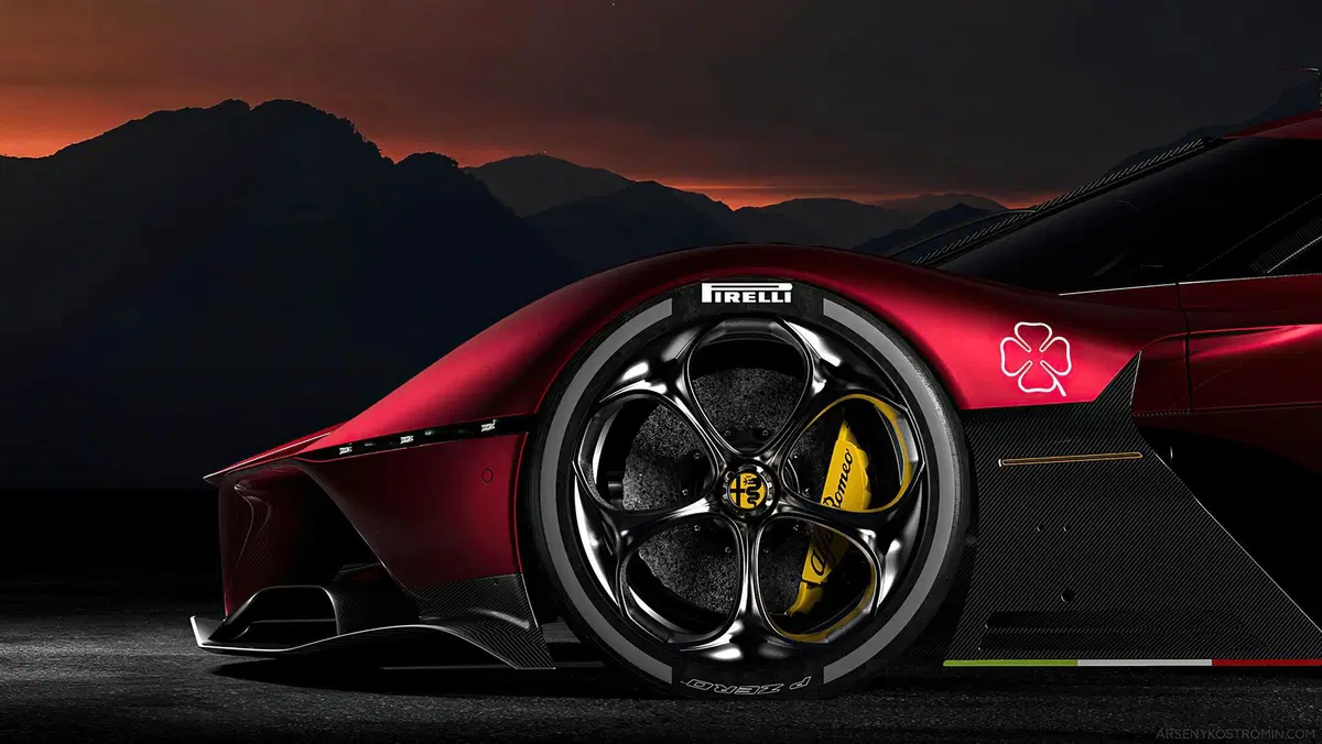 Alfa Romeo 8C-R Tazio: il rendering della hypercar endurance fa sognare (16)
