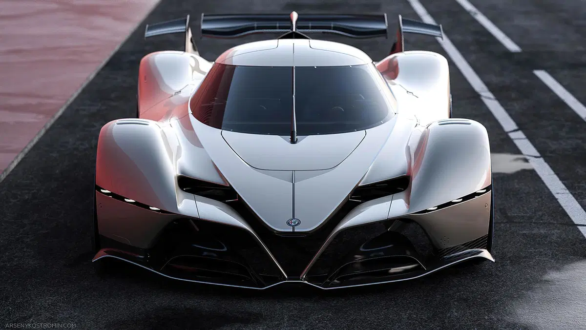 Alfa Romeo 8C-R Tazio: il rendering della hypercar endurance fa sognare (18)