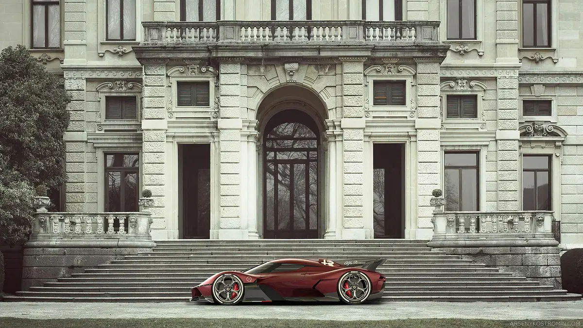 Alfa Romeo 8C-R Tazio: il rendering della hypercar endurance fa sognare (19)