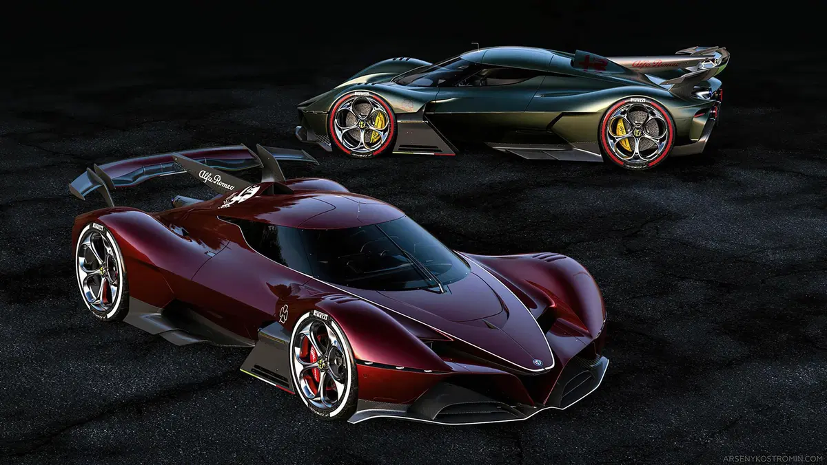 Alfa Romeo 8C-R Tazio: il rendering della hypercar endurance fa sognare (20)