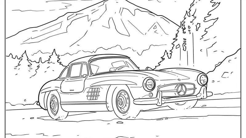 Mercedes, i bozzetti da scaricare e colorare