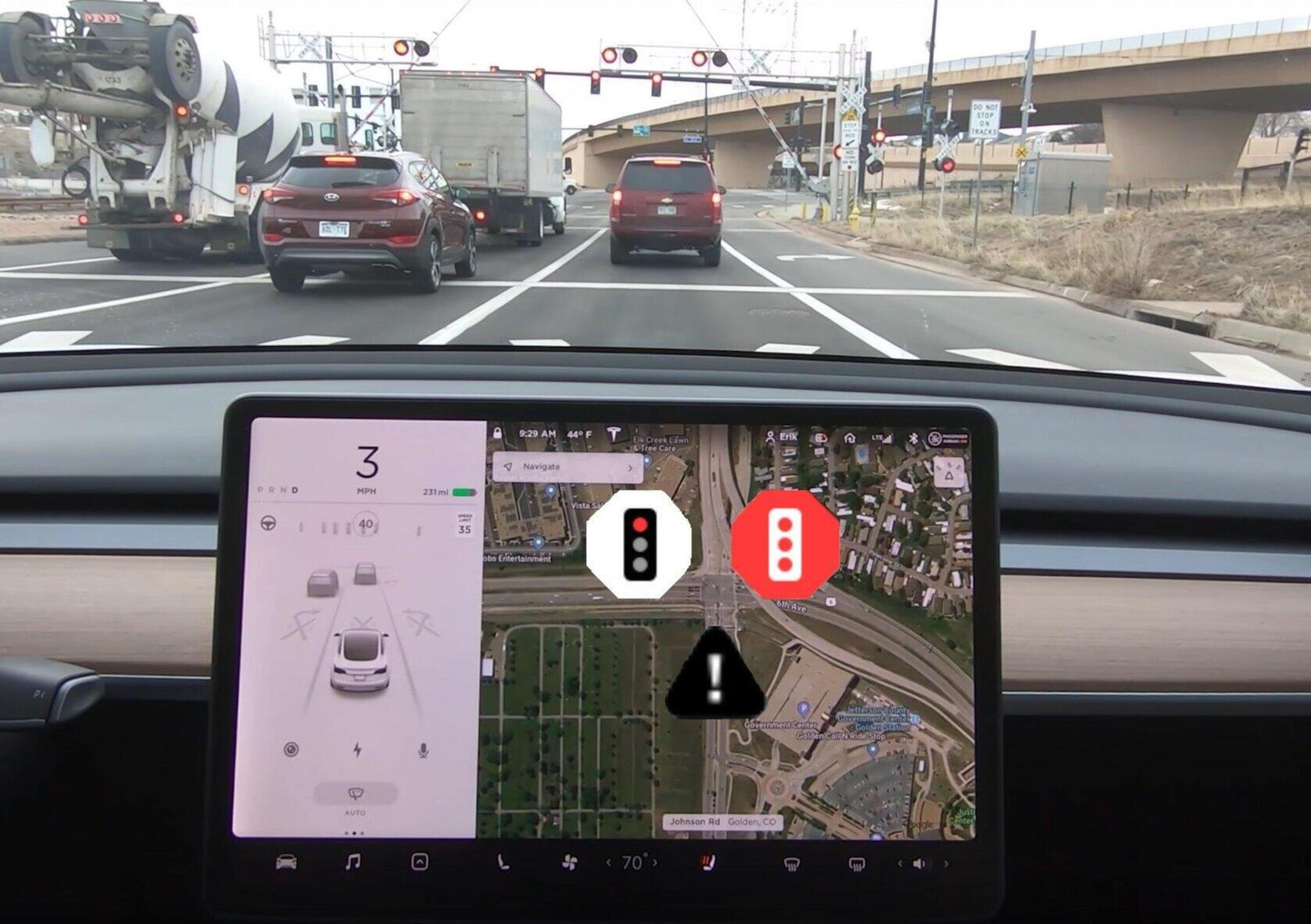 La prossima versione dell&#039; Autopilot Tesla far&agrave; fermare le auto ai semafori