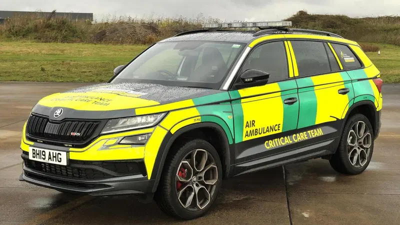 Skoda Kodiaq RS: supporto all'eliambulanza in UK