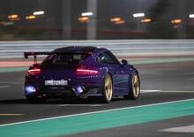 Porsche 911 GT2 RS Ultraviolet in Kuwait, foto spettacolari