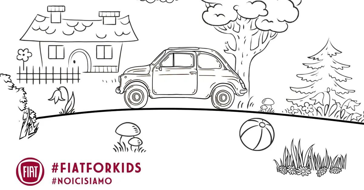 Fiat: disegni da colorare della nuova e vecchia 500 per ammazzare la noia
