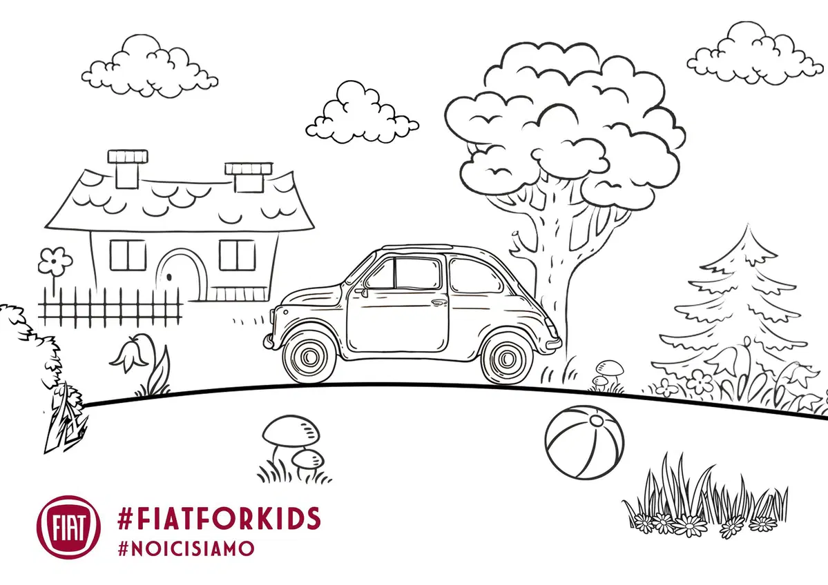 Fiat: disegni da colorare della nuova e vecchia 500 per ammazzare la noia (4)