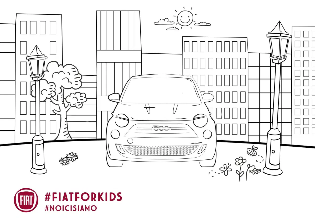 Fiat: disegni da colorare della nuova e vecchia 500 per ammazzare la noia (3)