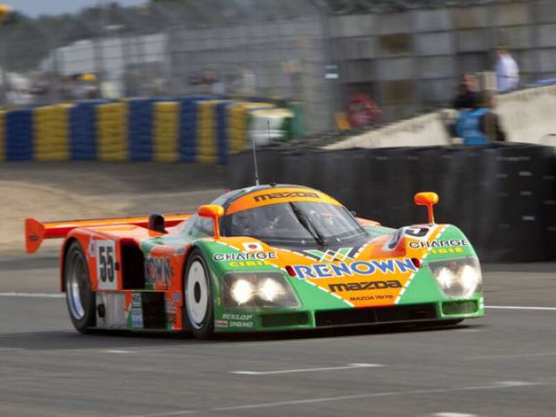 La mitica Mazda 787b in azione