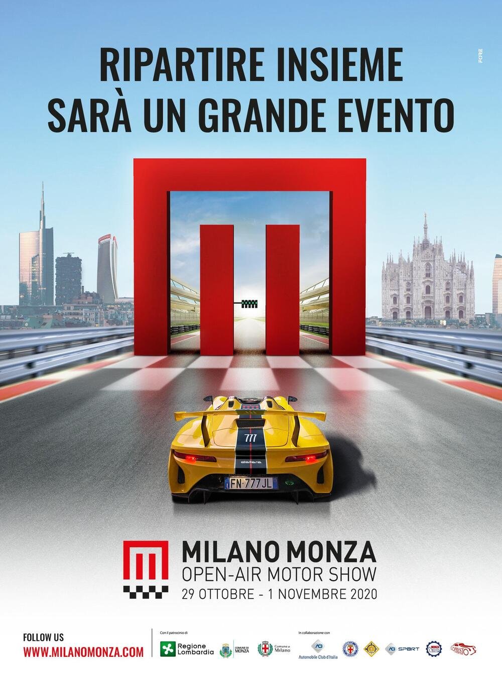 La nuova locandina del Milano Monza Open-Air Motor Show 2020