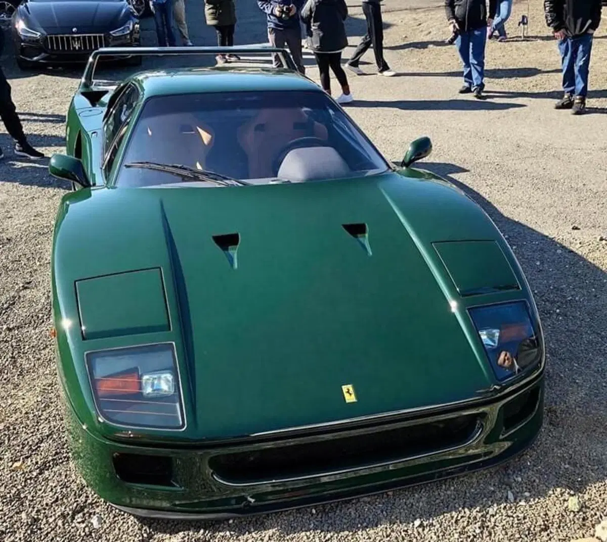 Non è eco, non è green e nemmeno british, ma che bel verde di un'auto: Ferrari F40 special [Foto gallery] (9)