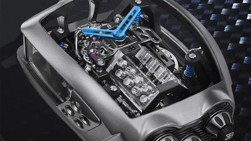 Bugatti, l'orologio contiene un W16 funzionante 