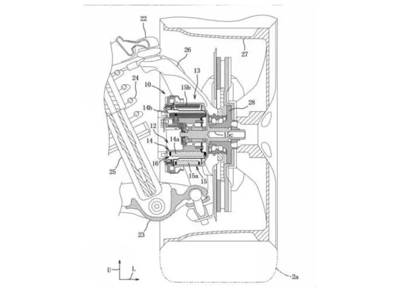 Il motore elettrico "in-wheel" brevettato da Mazda