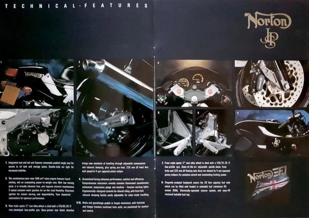 Il mito Lotus F1 di Chapman nei colori JPS anche sulle due ruote? Ovviamente british: Norton F1 con motore Wankel! (7)