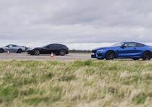 Super Drag Race: BMW M8, Nissan GT-R e Ferrari GTC4Lusso [VIDEO]