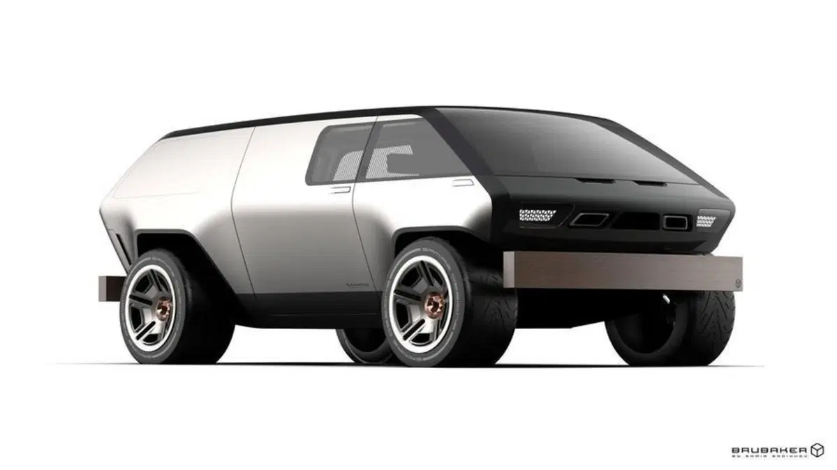 Ritorno al futuro in chiave "scatolata&rdquo;, Non &egrave; Cyber ma volendo EV con la trazione dietro: Brubaker Box 2020 low-cost edition [Foto gallery preview]