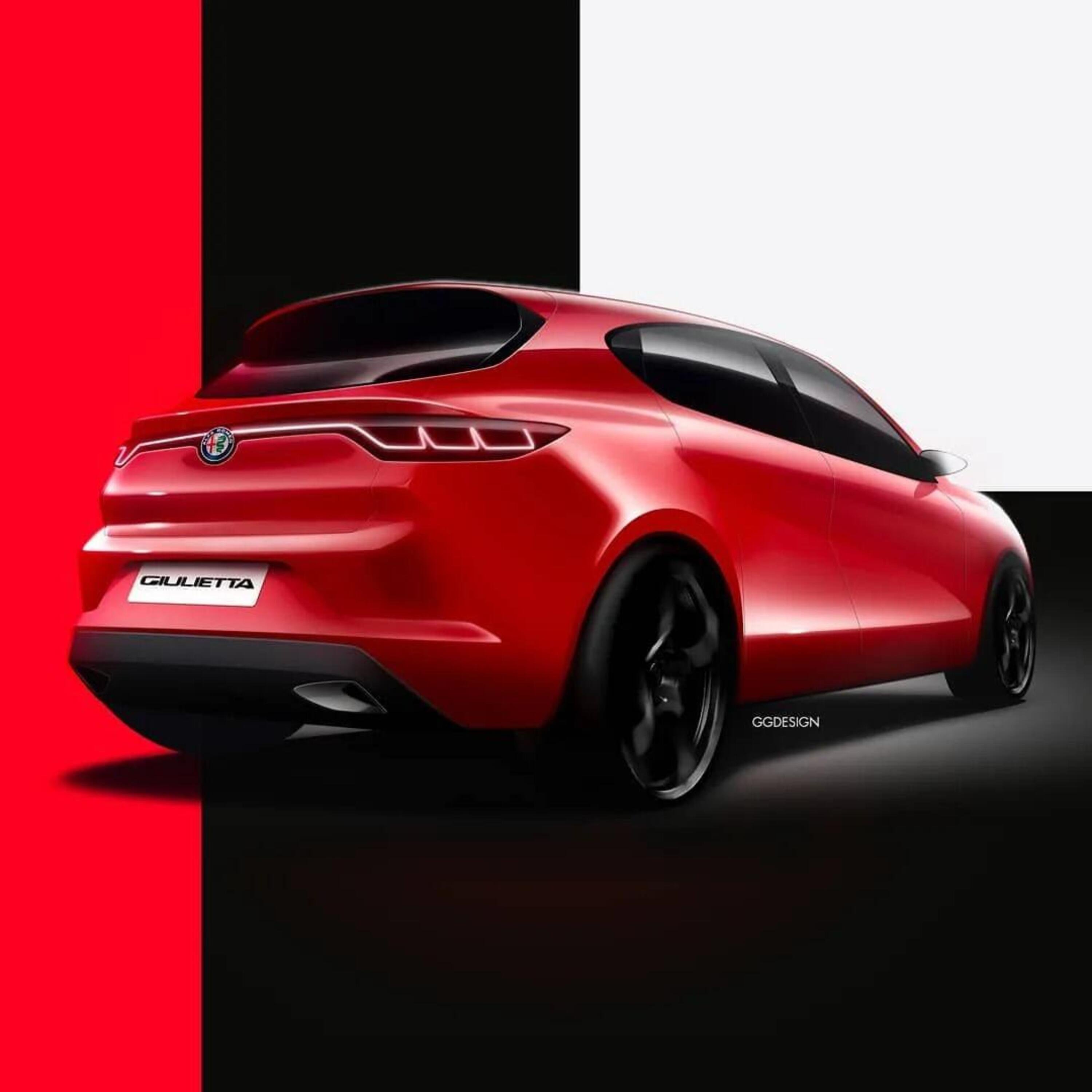 Alfa Romeo Giulietta 2021: bozzetti di come non nascer&agrave; la segmento C
