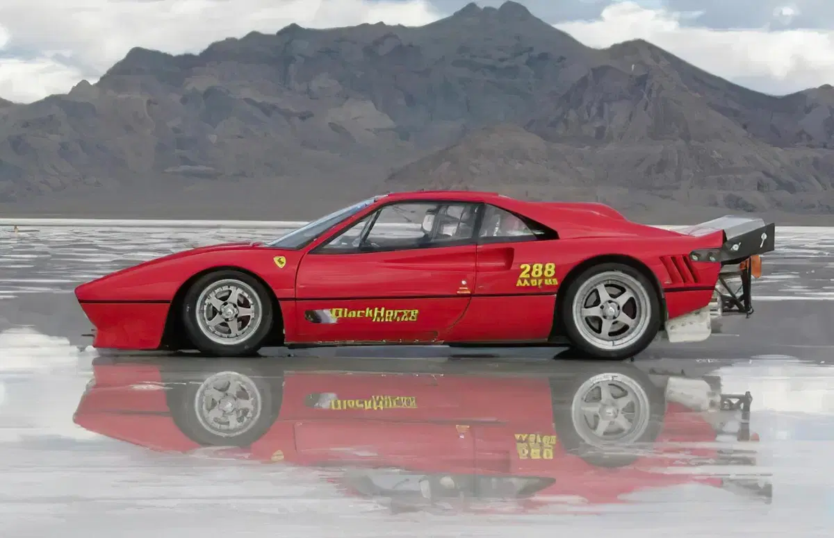 Flashback: quando la Ferrari 288 GTO segnò i 443km/h sul lago salato (2)