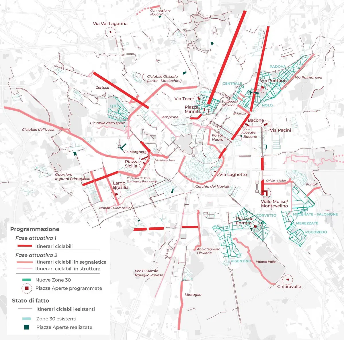 Milano, il Coronavirus trasforma la città: via al piano “Strade Aperte” (5)