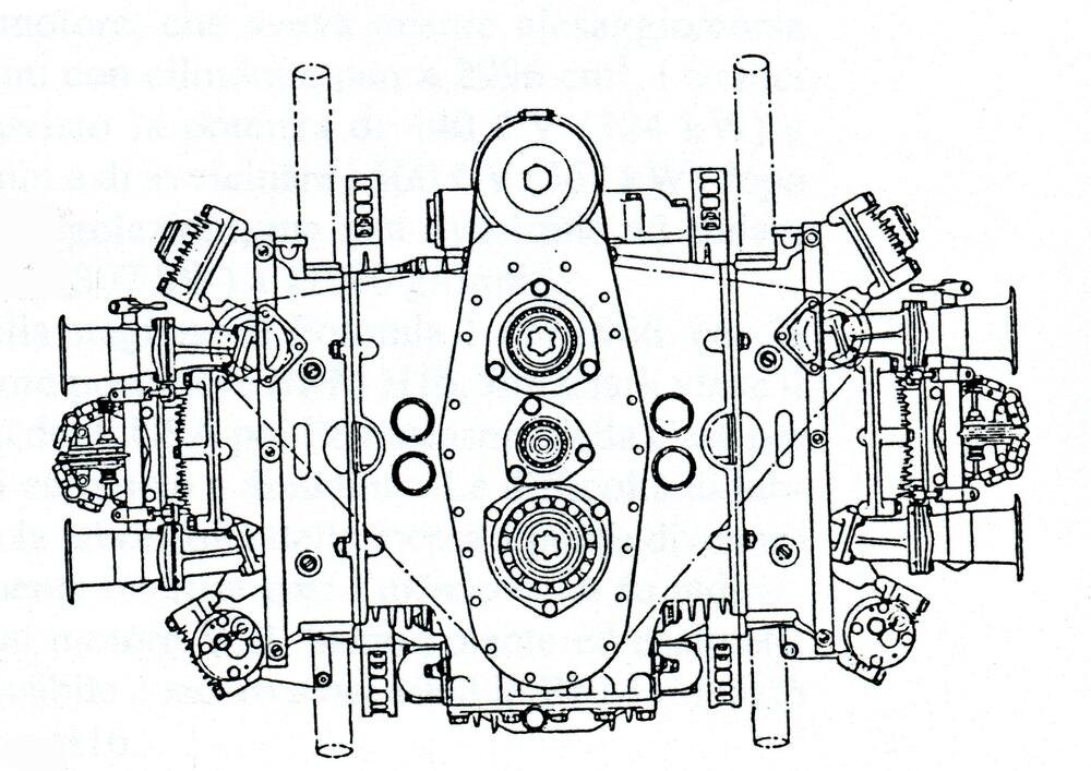 Il 16 cilindri BRM di 3000 cm3, destinato alle monoposto di Formula Uno, aveva una architettura ad H. In pratica si trattava di due motori a 8 cilindri contrapposti messi uno sopra l&rsquo;altro, con uno stesso basamento. I suoi problemi erano la complessit&agrave; meccanica e il peso elevato
