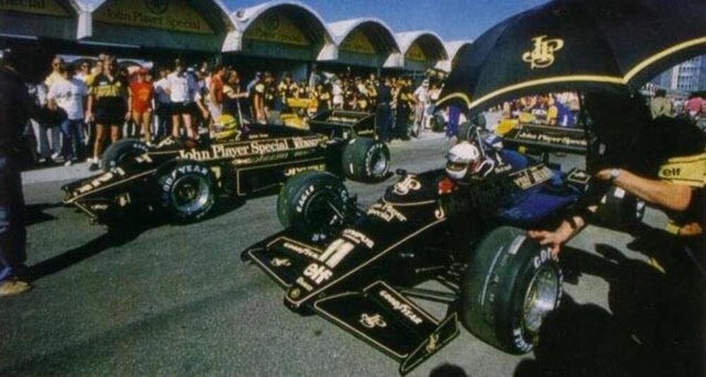 Elio De Angelis e Ayrton Senna ad Imola nel 1985