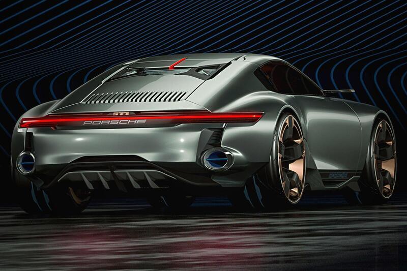 Il posteriore della Porsche 911 Cyber