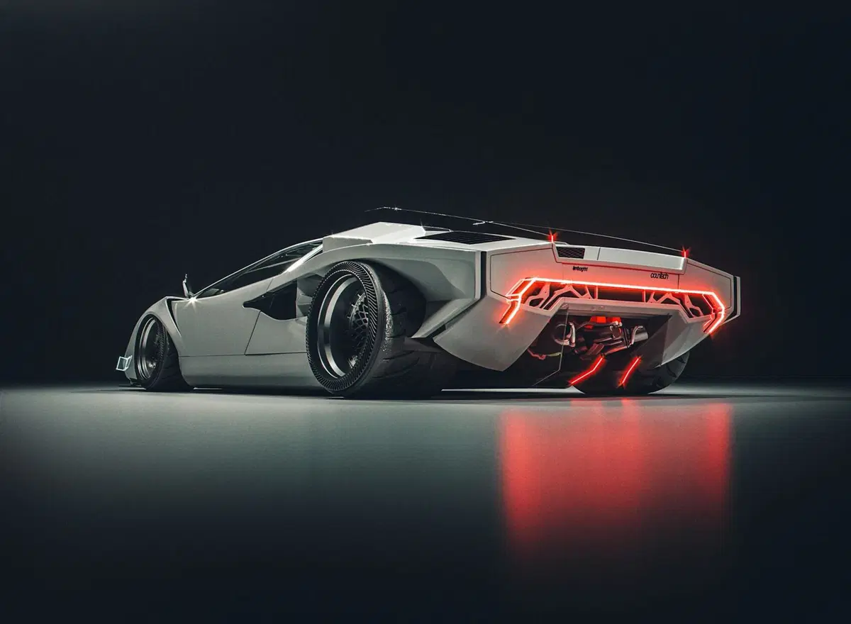 Lamborghini Countach, ritorno al futuro con un rendering (3)