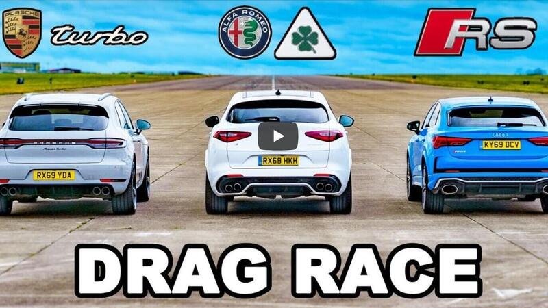 Drag Race: Stelvio QV vs RSQ3 vs Macan Turbo [VIDEO]