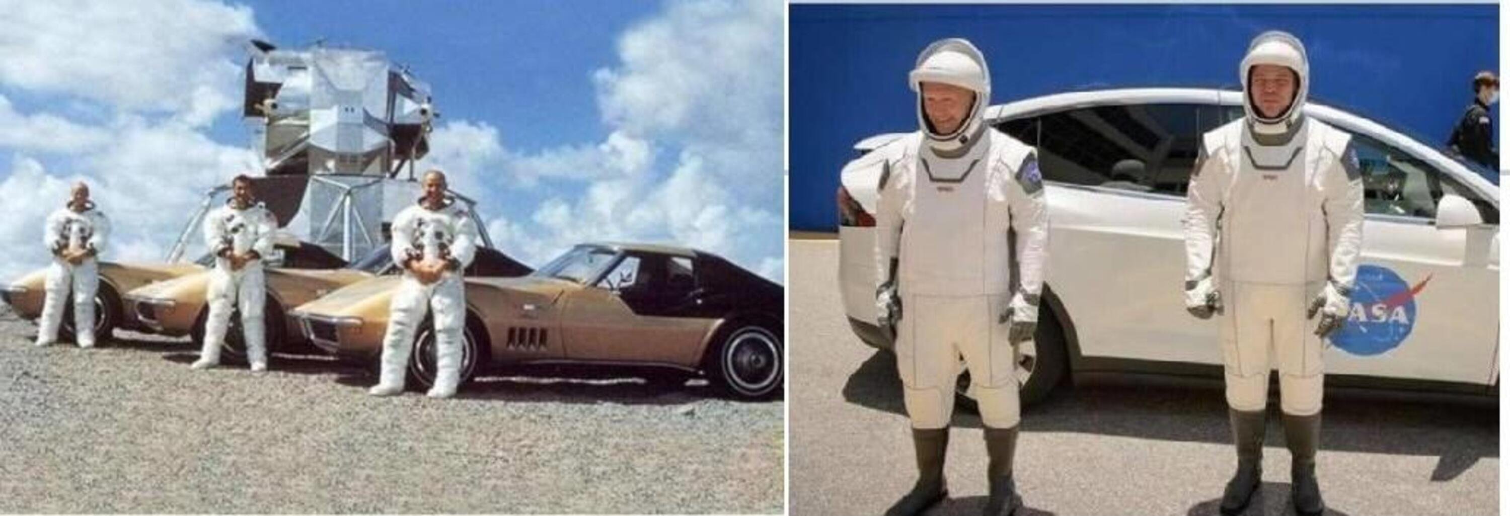 Corvette sta a Tesla come Apollo sta a Crew Dragon: il cambiamento nelle auto degli astronauti