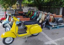 17 Vespa ed una Fiat 500 L sequestrate dalla Polizia Stradale a Bologna: telai ribattuti e libretti falsi