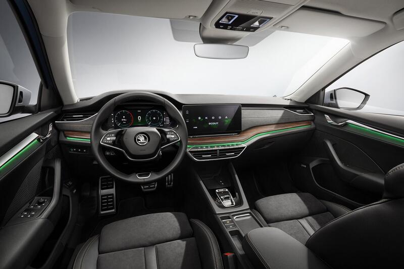 Gli interni della Skoda Octavia Scout 2020