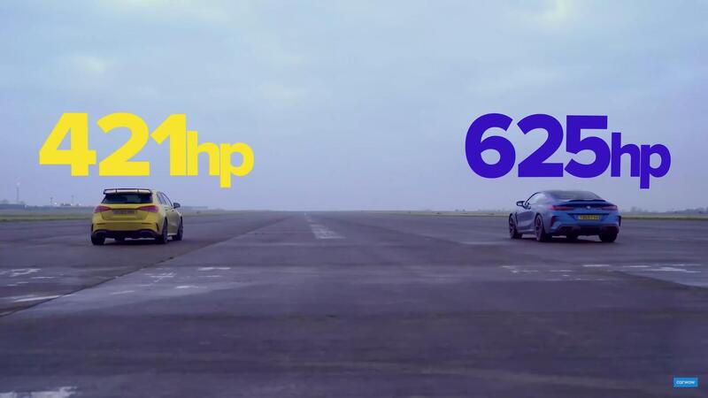 Drag Race: Mercedes AMG A45s vs BMW M8 [VIDEO]