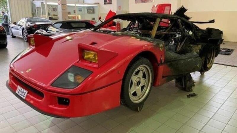 Ferrari F40 incendiata a Monaco: partito il restauro totale. Ma non &egrave; il primo caso...