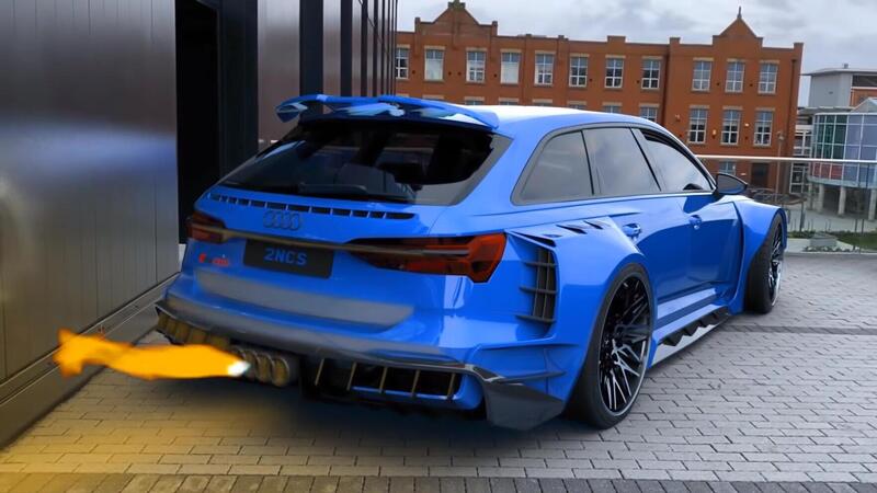 Audi RS6, lanciafiamme edition - che roba! [render VIDEO]