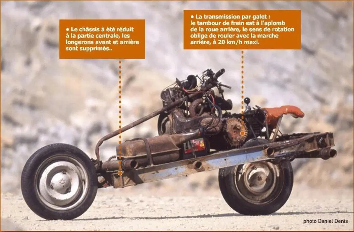 Quando la moto salva la vita all’uomo disperso, Ma uccide l’auto: francese distrugge compatta Citroen per scappare [2CV -> 2 ruote] (6)