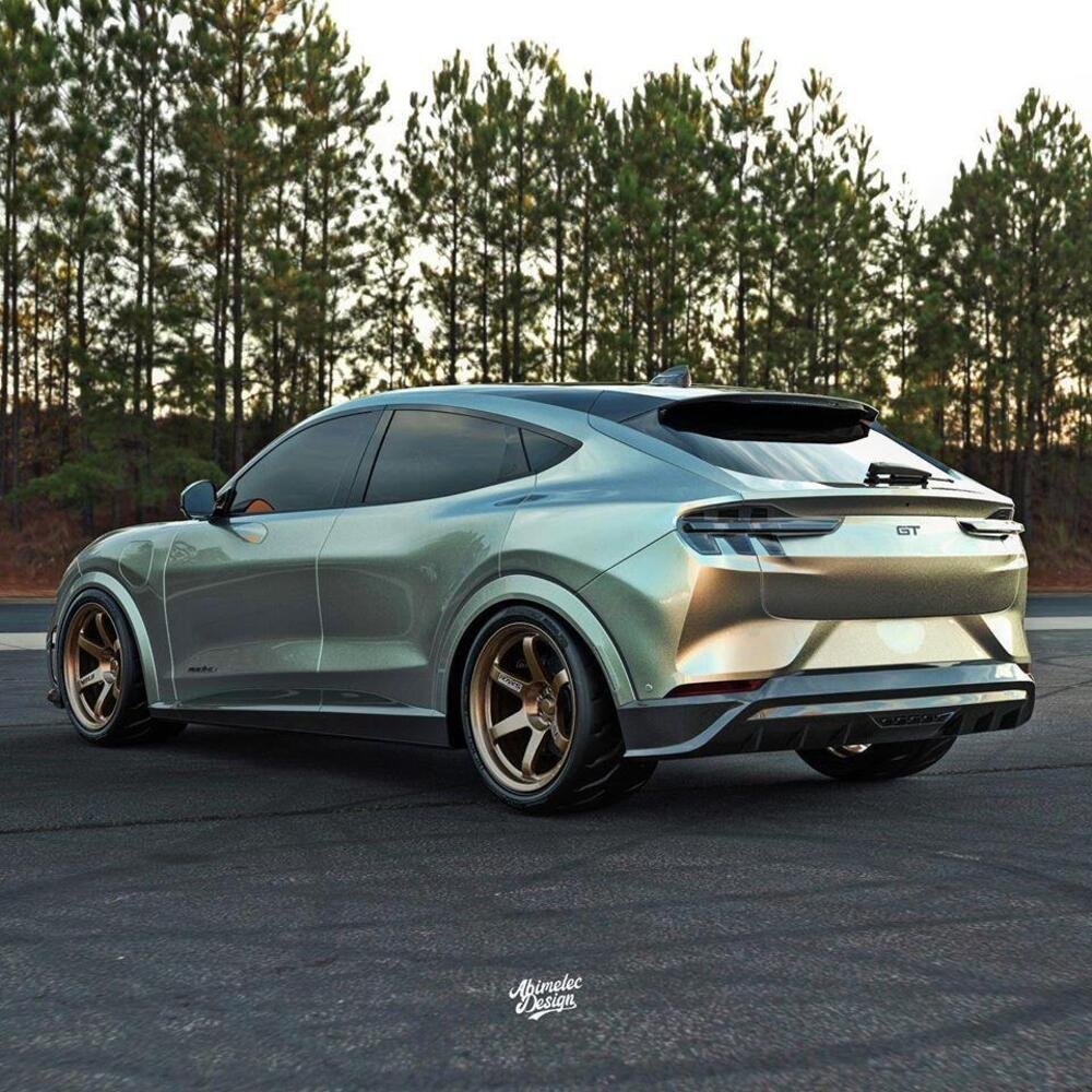 Ford Mustang Mach E tuning rendering by Abimelec Design