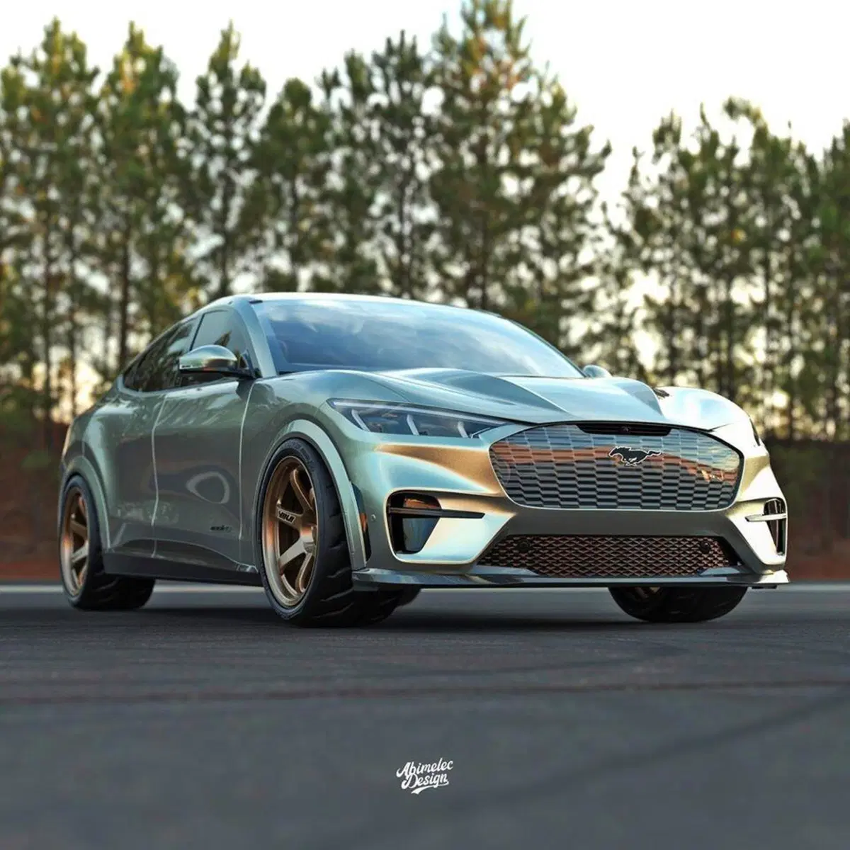 Ford Mustang Mach E: primi tentativi di tuning dell'elettrica [Rendering] (5)