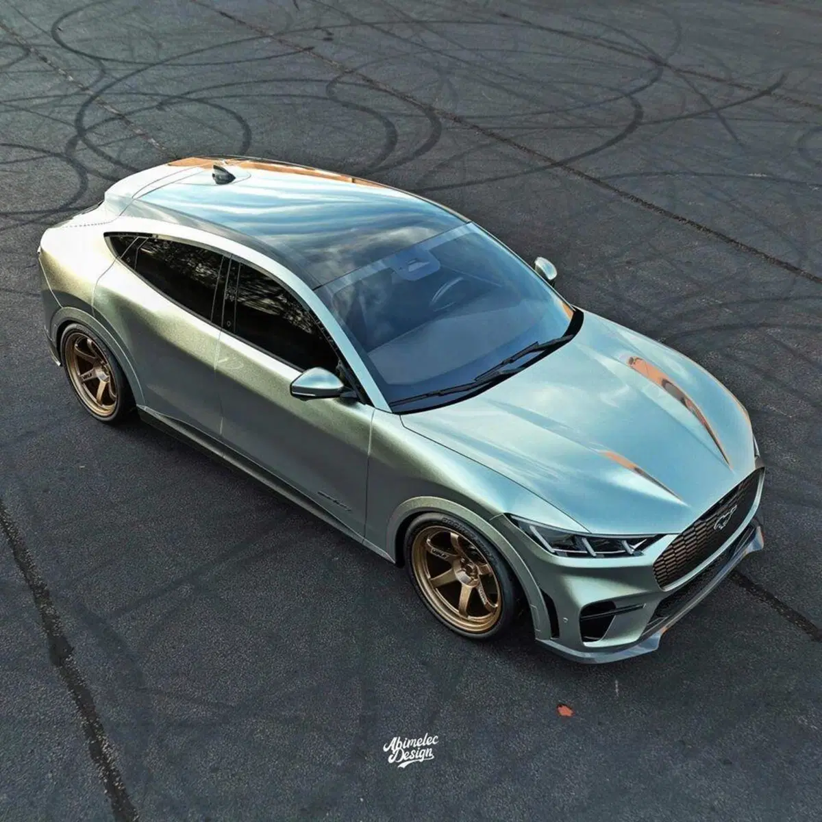 Ford Mustang Mach E: primi tentativi di tuning dell'elettrica [Rendering] (3)