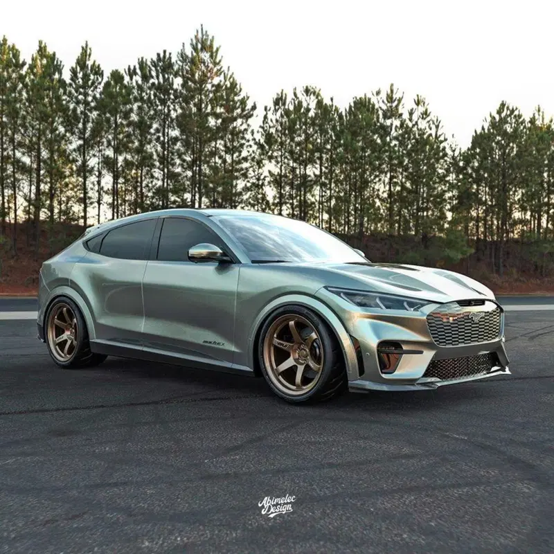 Ford Mustang Mach E: primi tentativi di tuning dell'elettrica [Rendering]