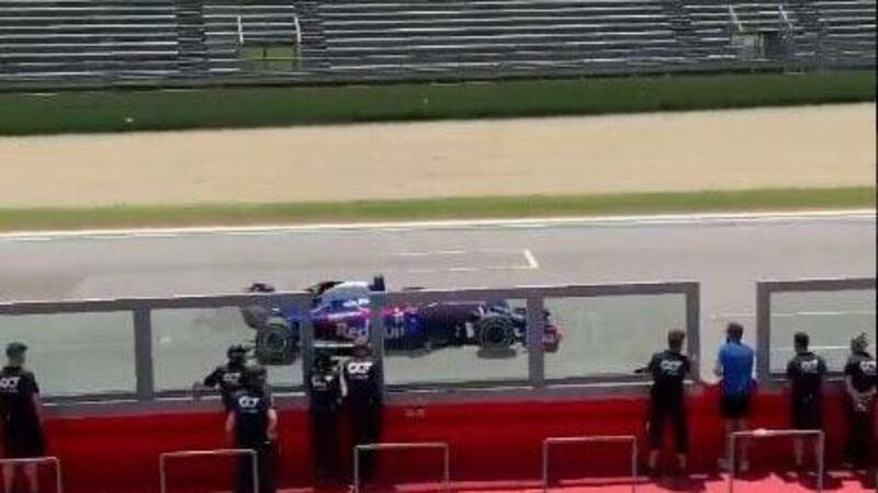 Formula 1, Alpha Tauri in pista ad Imola [Video]