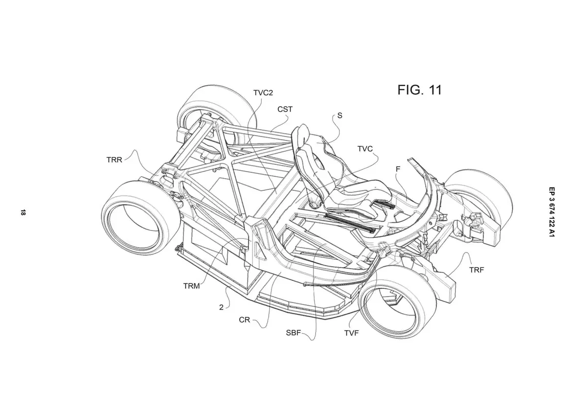 Incredibile novità Ferrari, Elettrica: brevettata la prima Rossa supersportiva EV [telaio a prova di crash-test e pacco batteria integrato] (3)