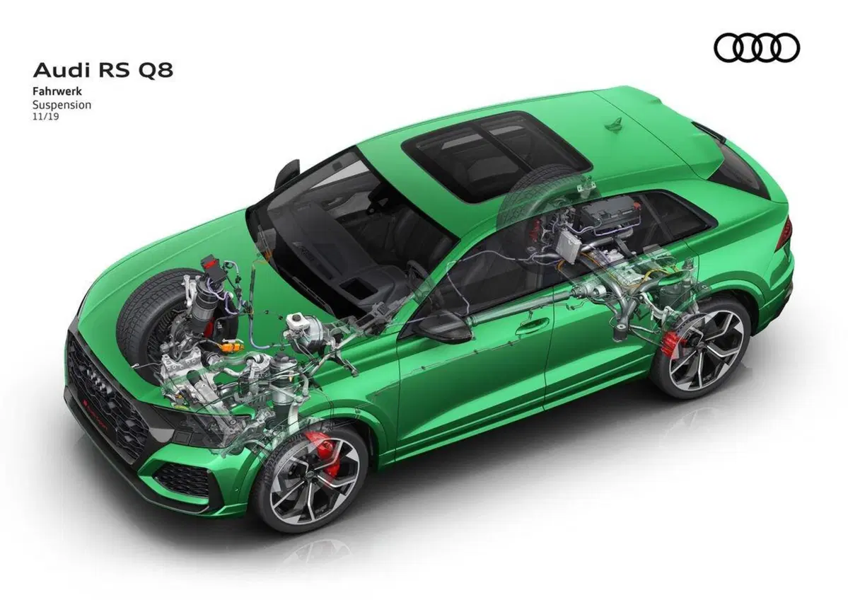 OK stile Cool, motorE con e maiuscola, Info-T gigante, Ma il telaio? Focus sospensioni e controllo dinamico integrato Audi (2)