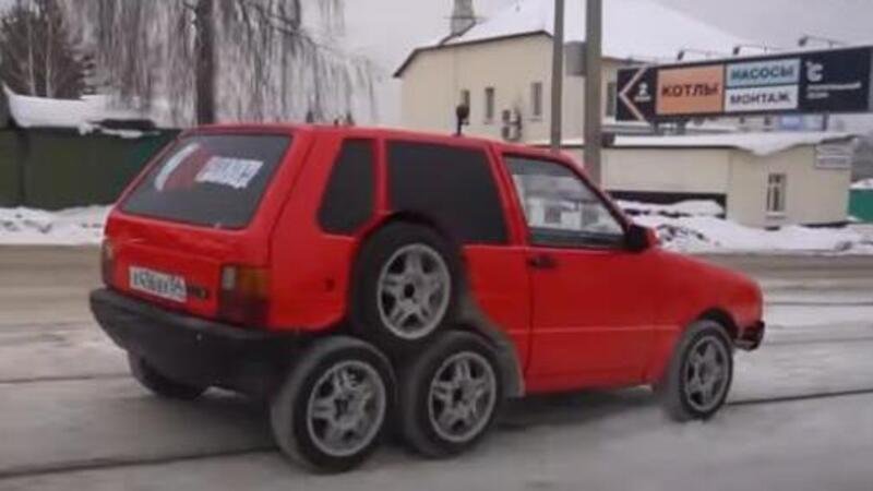 Il video &egrave; gi&agrave; virale: la Fiat Uno a 8 ruote di Garage54 ha fatto impazzire la rete [VIDEO]