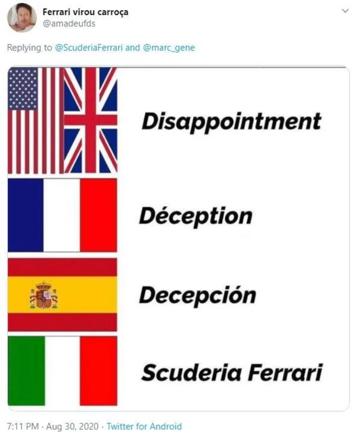 Disastro Ferrari in Formula 1: sui social è tempesta di meme e post di scherno (21)