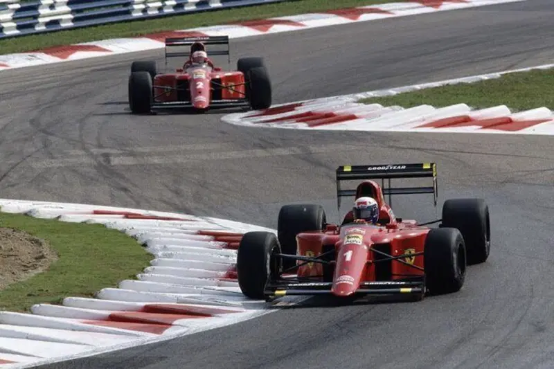F1 '20 Noiosa &amp; GP Revival '90 top, Monza: Prost e Mansell col ferro V12 dietro a Senna col V10 JAP [Zermiani in scia a Warwick cappottato - Lambo crash]
