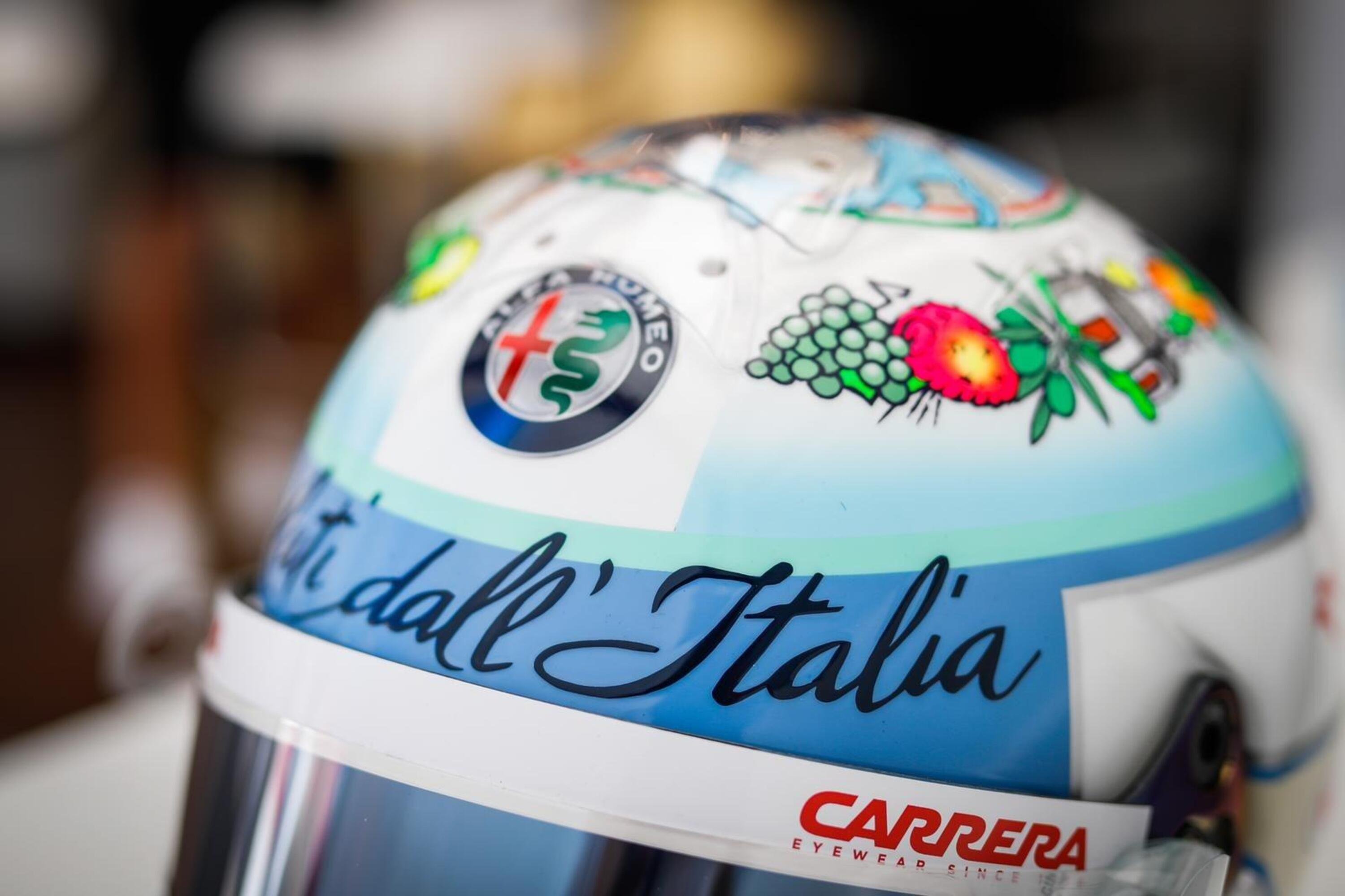 F1. Giovinazzi, il casco per Monza &egrave; una cartolina dell&#039;Italia
