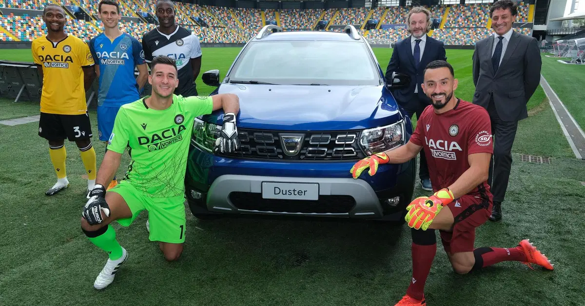 Dacia ancora in Serie A con l'Udinese calcio [Stadio e maglietta eco]