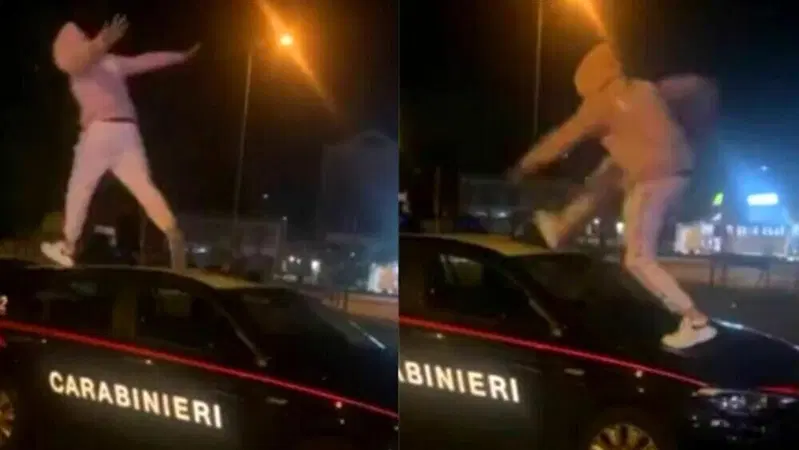 "trapper" 21enne salta sulla gazzella dei carabinieri e posta il video, denunciato [VIDEO]